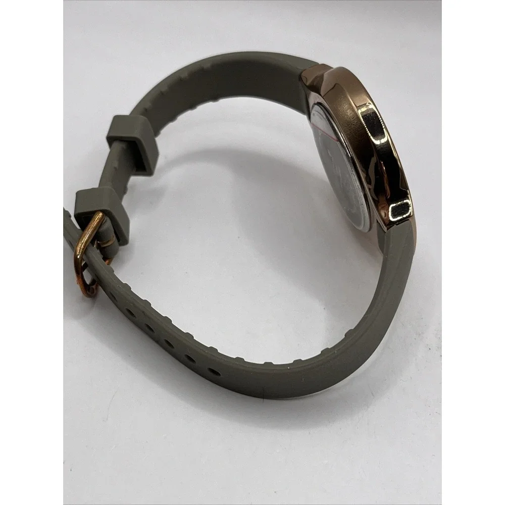 Xhilaration Women's Quartz Watch Gray Silicone Band Rose Gold Case- New‎ Battery